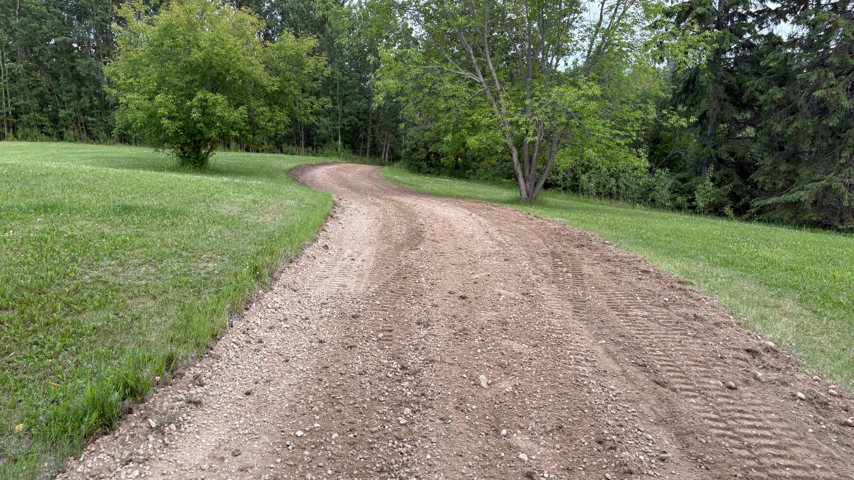 Driveway after grading