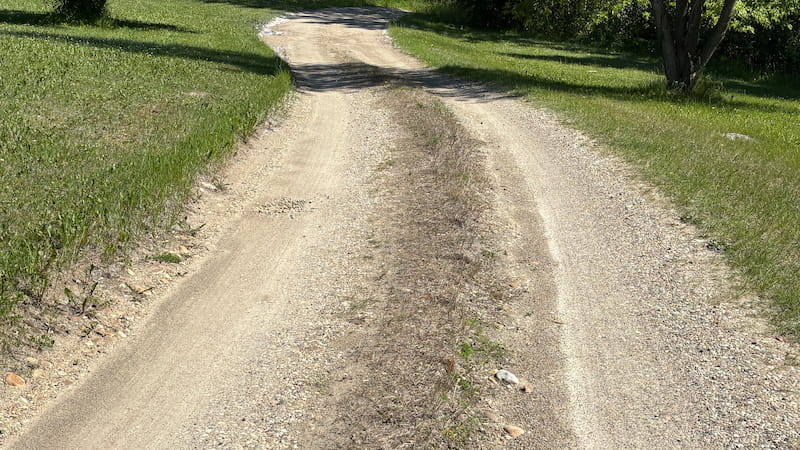 Driveway before grading